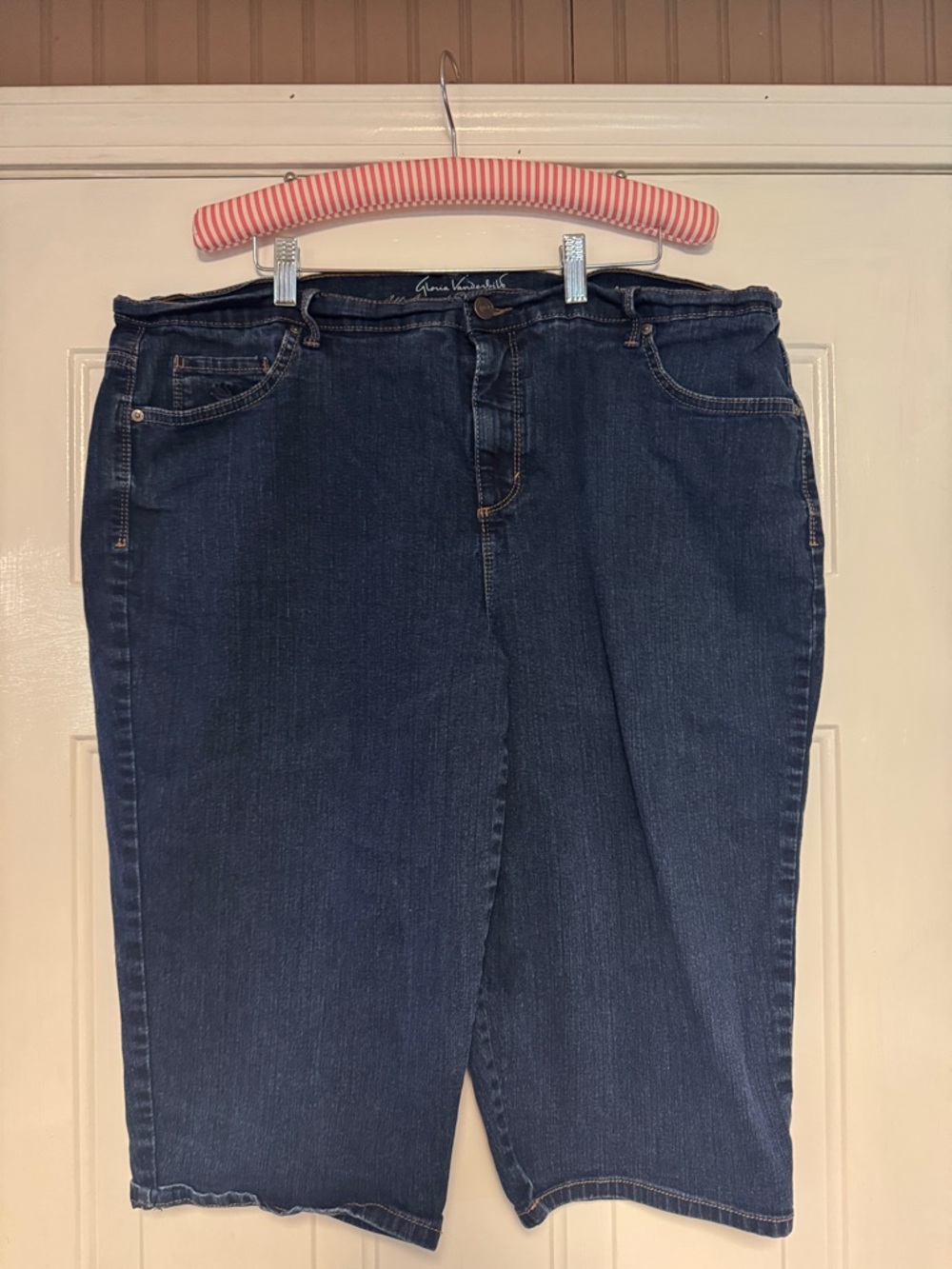 Gloria Vanderbilt Dark Blue Denim Overall Skirt